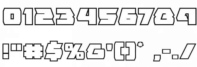 Eagle Strike Bold Outline Font OTHER CHARS