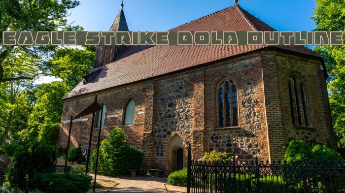 Eagle Strike Bold Outline Font examples