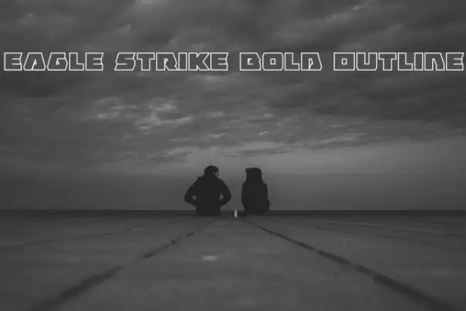 Eagle Strike Bold Outline Font examples