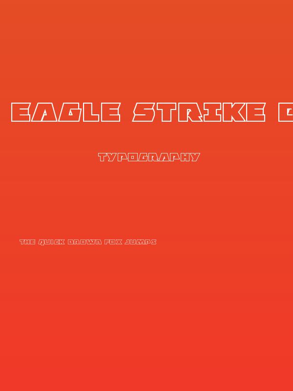 Eagle Strike Bold Outline Poster