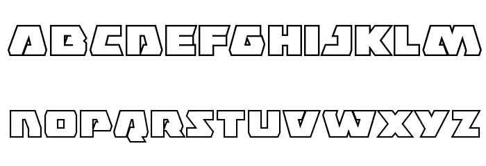 Eagle Strike Bold Outline Font LOWERCASE