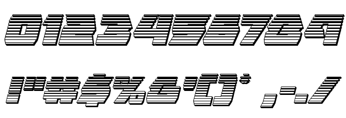 Eagle Strike Chrome Italic Font OTHER CHARS