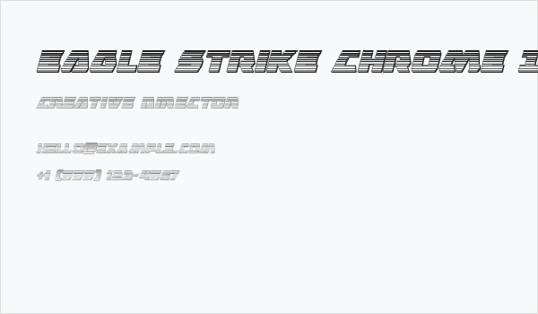 Eagle Strike Chrome Italic Business Card