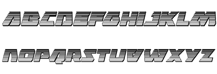 Eagle Strike Chrome Italic Font LOWERCASE
