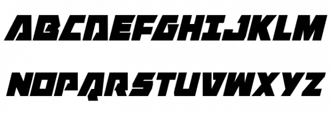 Eagle Strike Condensed Italic Caratteri MAIUSCOLE