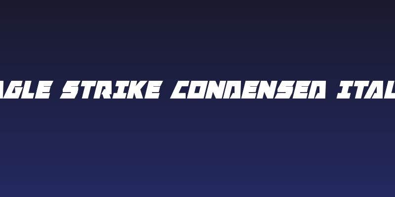 Eagle Strike Condensed Italic Social Header