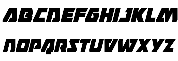 Eagle Strike Condensed Italic Font LOWERCASE
