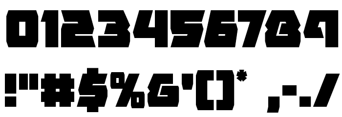 Eagle Strike Condensed Font OTHER CHARS