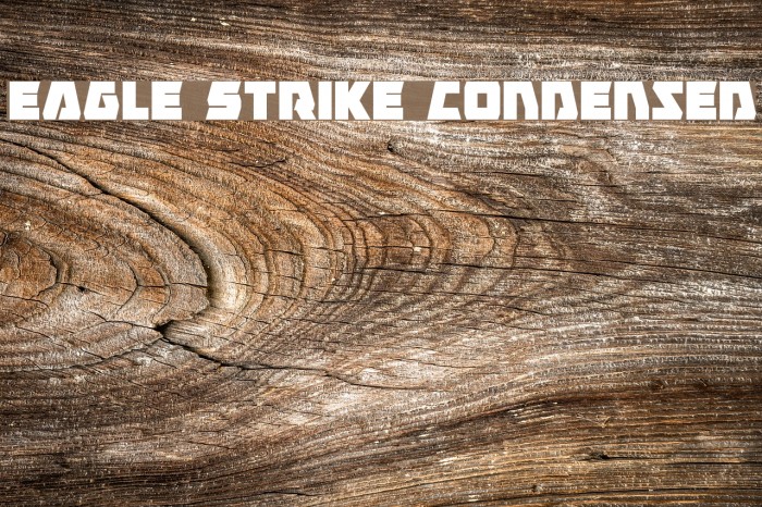 Eagle Strike Condensed Font examples