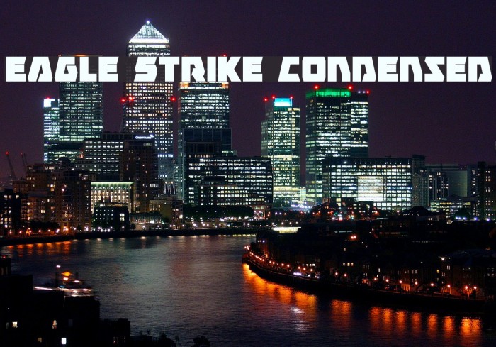 Eagle Strike Condensed Font examples
