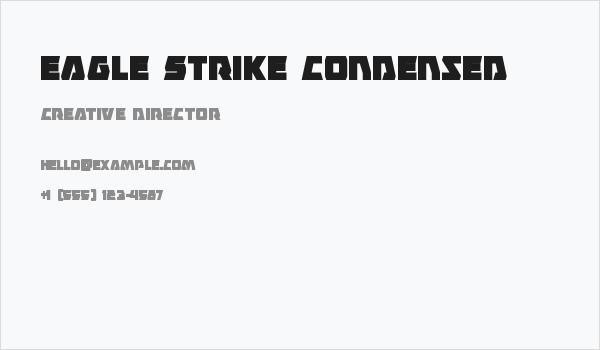 Eagle Strike Condensed Business Card