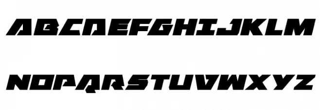 Eagle Strike Expanded Italic 字体 大写