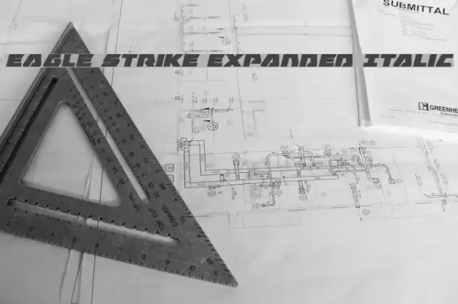 Eagle Strike Expanded Italic Font examples