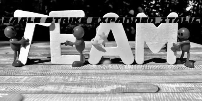 Eagle Strike Expanded Italic Font examples