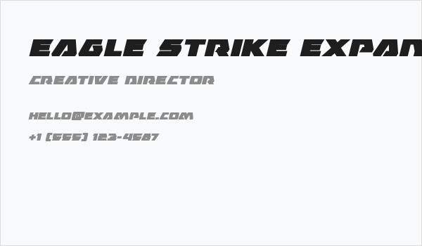 Eagle Strike Expanded Italic Business Card