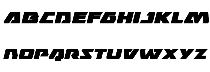 Eagle Strike Expanded Italic Font LOWERCASE