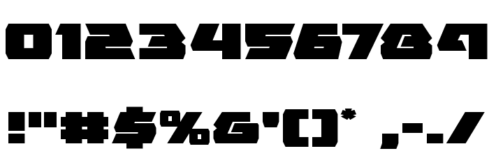 Eagle Strike Expanded Font OTHER CHARS