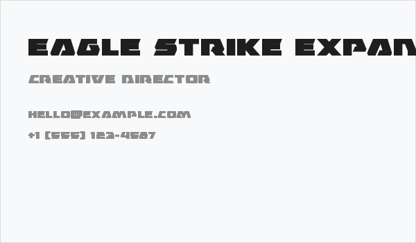 Eagle Strike Expanded Business Card