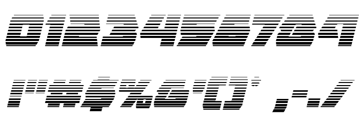Eagle Strike Gradient Italic Font OTHER CHARS