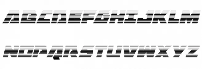 Eagle Strike Gradient Italic Schriftart Groß