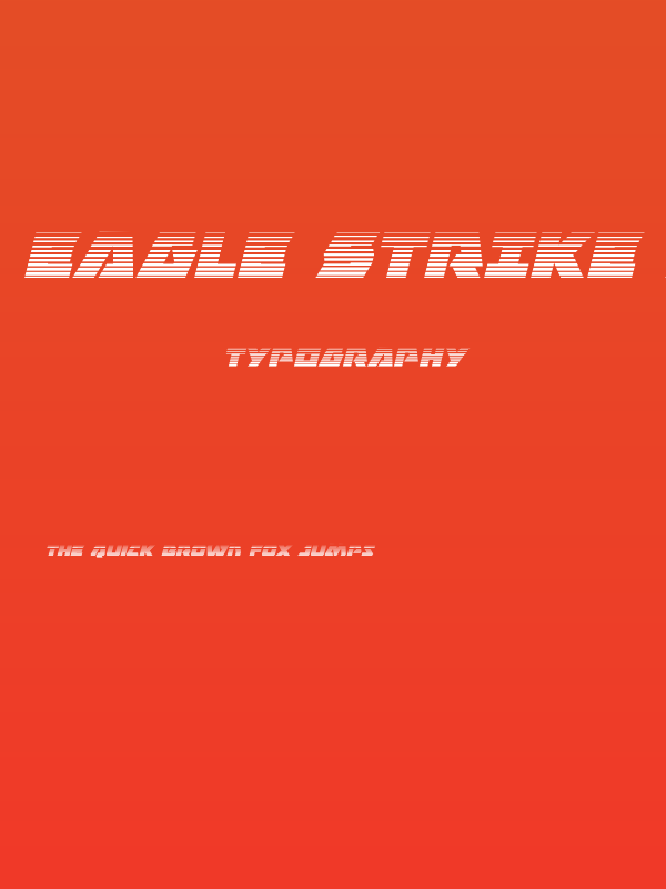 Eagle Strike Gradient Italic Poster