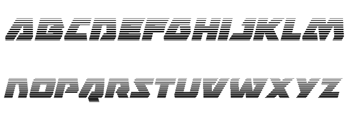 Eagle Strike Gradient Italic Font LOWERCASE
