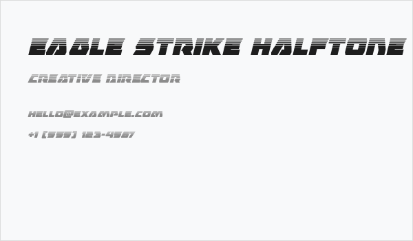 Eagle Strike Halftone Italic Business Card