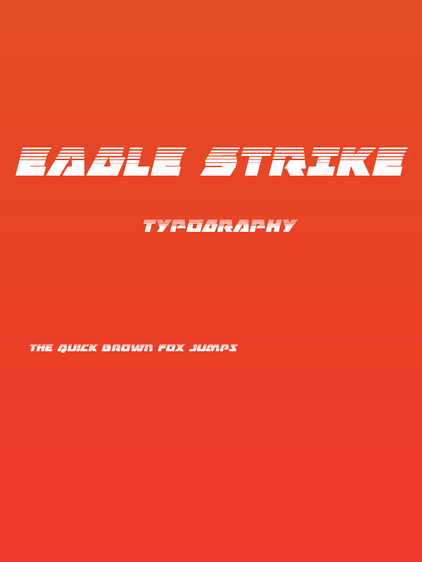 Eagle Strike Halftone Italic Poster