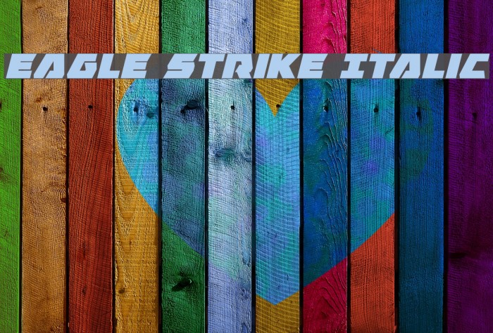 Eagle Strike Italic Font examples