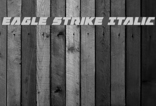 Eagle Strike Italic Font examples
