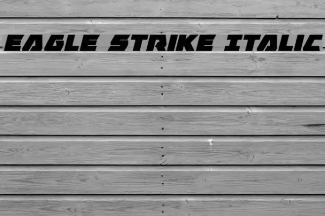Eagle Strike Italic Font examples