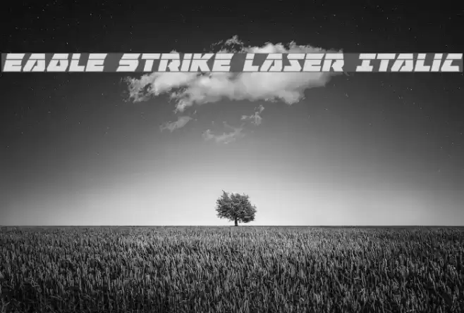 Eagle Strike Laser Italic Font examples