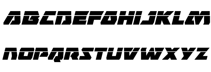 Eagle Strike Laser Italic Font LOWERCASE