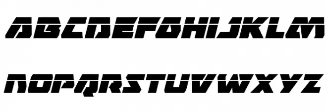 Eagle Strike Laser Italic Font LOWERCASE