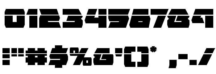 Eagle Strike Laser Font OTHER CHARS