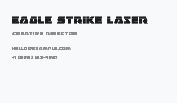 Eagle Strike Laser Business Card