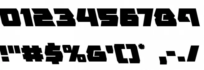 Eagle Strike Leftalic Font OTHER CHARS