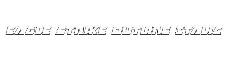 Eagle Strike Outline Italic  Frei Schriftart Herunterladen