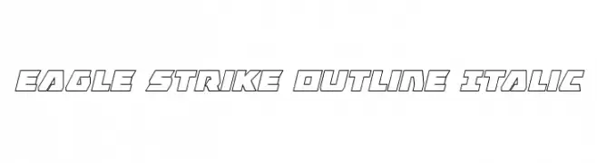 Eagle Strike Outline Italic  les polices de caractères gratuit tlcharger