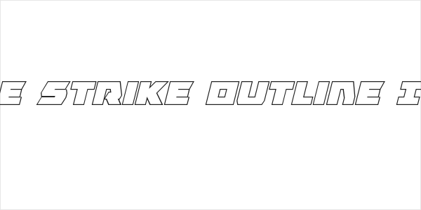 Eagle Strike Outline Italic Logo