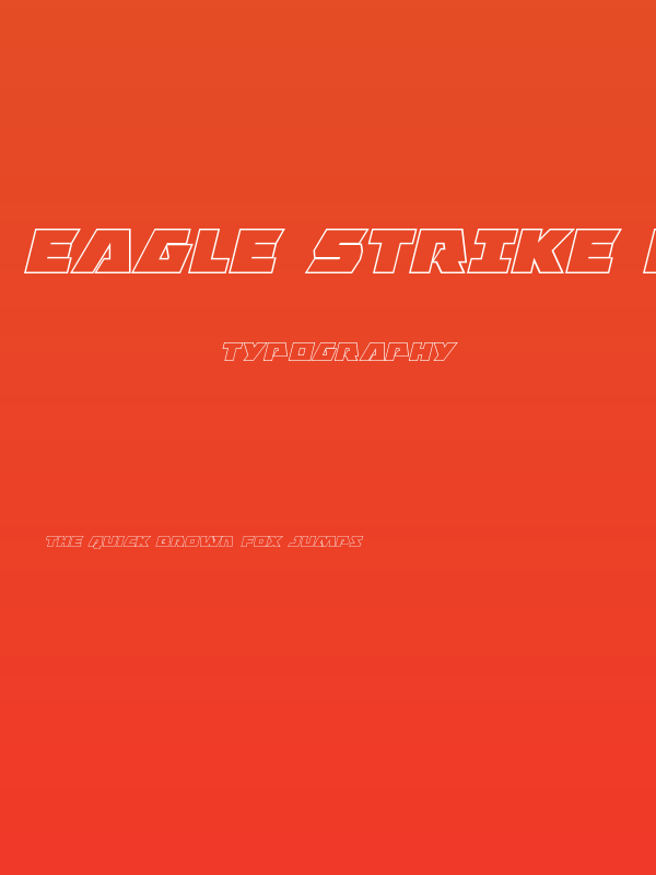 Eagle Strike Outline Italic Poster