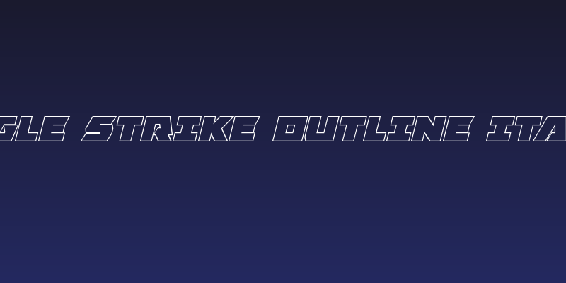 Eagle Strike Outline Italic Social Header