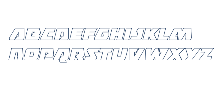 Eagle Strike Outline Italic Lowercase