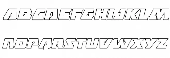 Eagle Strike Outline Italic フォント 小文字