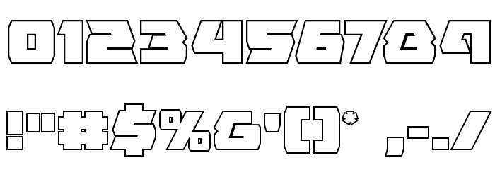 Eagle Strike Outline Font OTHER CHARS