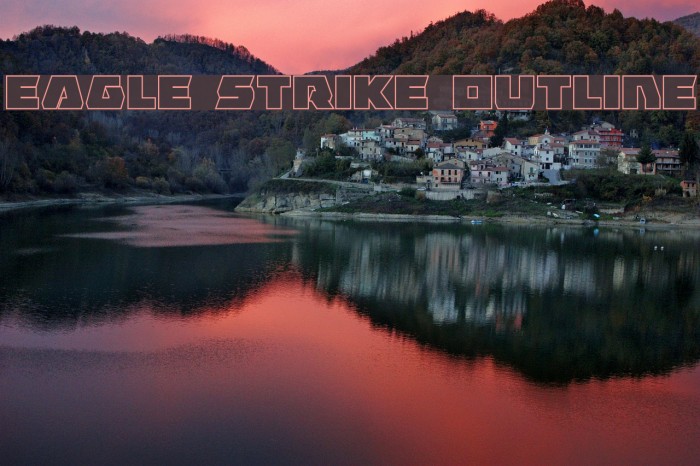 Eagle Strike Outline Font examples