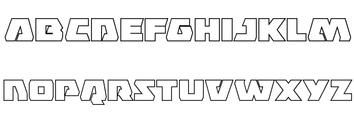 Eagle Strike Outline Font LOWERCASE