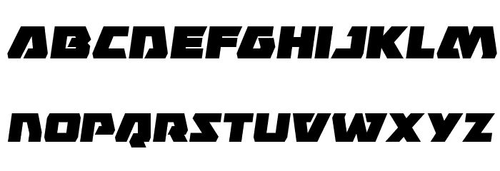 Eagle Strike Semi-Italic Font LOWERCASE