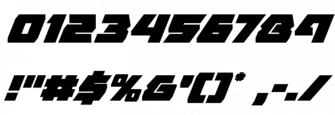 Eagle Strike Super-Italic Font OTHER CHARS