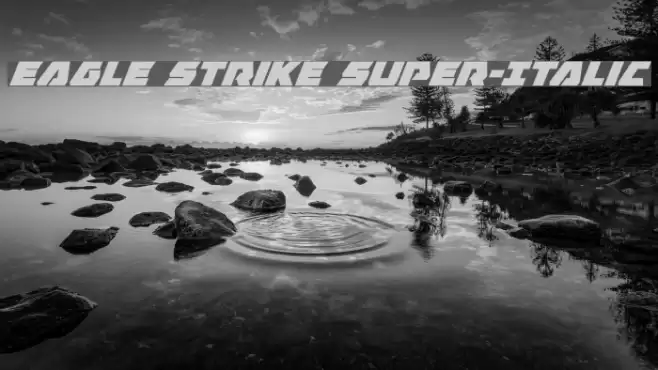 Eagle Strike Super-Italic Font examples